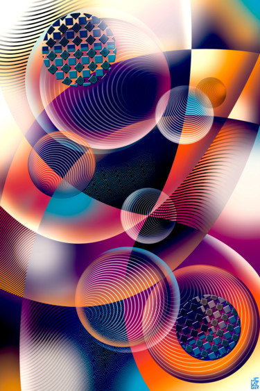 Цифровое искусство под названием "composition 142" - Jean-Christophe Latger, Подлинное произведение искусства