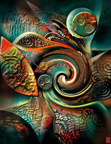 Arte digital titulada "composition 163" por Jean-Christophe Latger, Obra de arte original