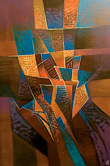 Pittura intitolato "composition 188" da Jean-Christophe Latger, Opera d'arte originale, Acrilico