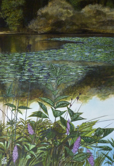 Peinture intitulée "Sérénité" par Jean-Christophe Latger, Œuvre d'art originale, Aquarelle