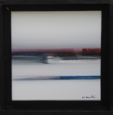 Painting titled "BREST" by Jean Claude Barthel, Original Artwork, Oil Mounted on Wood Stretcher frame