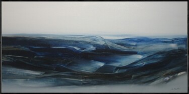 Painting titled "L' OCEAN" by Jean Claude Barthel, Original Artwork, Oil Mounted on Wood Stretcher frame