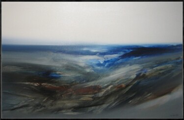 Painting titled "QUIBERON" by Jean Claude Barthel, Original Artwork, Oil Mounted on Wood Stretcher frame