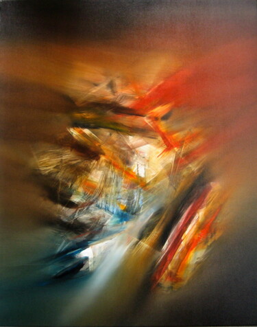 Painting titled "CHAOS COSMIQUE" by Jean Claude Barthel, Original Artwork, Oil