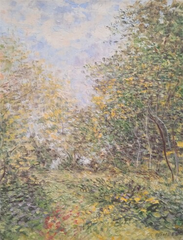 Peinture intitulée "sous bois" par Jean-Claude Bemben, Œuvre d'art originale, Huile Monté sur Châssis en bois