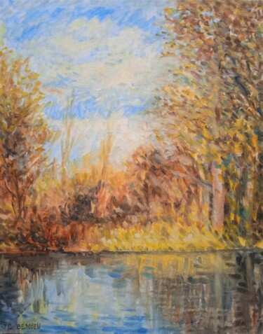Peinture intitulée "Nature d'automne" par Jean-Claude Bemben, Œuvre d'art originale, Huile Monté sur Châssis en bois
