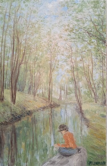 Peinture intitulée "Printemps" par Jean-Claude Bemben, Œuvre d'art originale, Huile Monté sur Châssis en bois