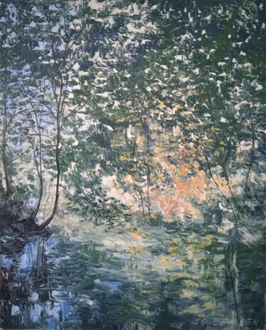 Картина под названием "Ombres et lumières" - Jean-Claude Bemben, Подлинное произведение искусства, Масло Установлен на Дерев…