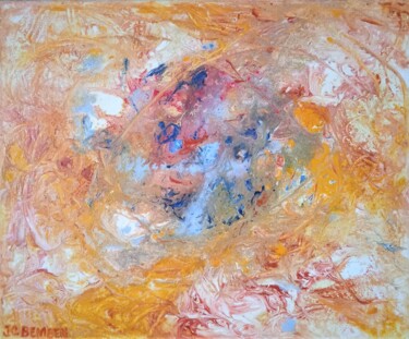 Pintura titulada "Croisée turquoise" por Jean-Claude Bemben, Obra de arte original, Oleo Montado en Bastidor de camilla de m…
