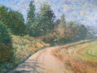 Peinture intitulée "Campagne à Ville en…" par Jean-Claude Bemben, Œuvre d'art originale, Huile Monté sur Châssis en bois