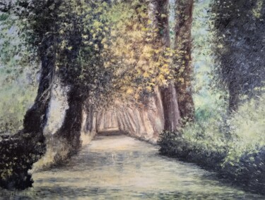 Peinture intitulée "Dans le marais poit…" par Jean-Claude Bemben, Œuvre d'art originale, Huile Monté sur Châssis en bois