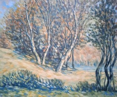 Peinture intitulée "Chemin de randonnée" par Jean-Claude Bemben, Œuvre d'art originale, Huile Monté sur Châssis en bois