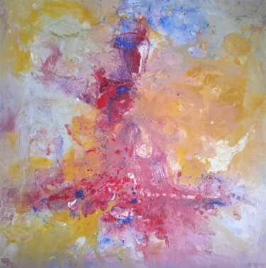 Peinture intitulée "La danseuse astrale…" par Jean-Claude Bemben, Œuvre d'art originale, Huile Monté sur Châssis en bois