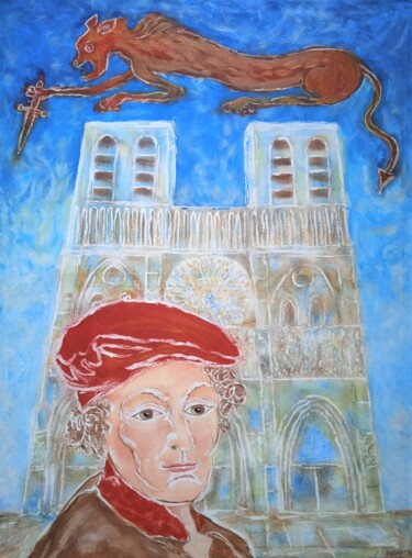 Pintura intitulada "Hommage à François…" por Jean-Claude Bemben, Obras de arte originais, Óleo Montado em Armação em madeira