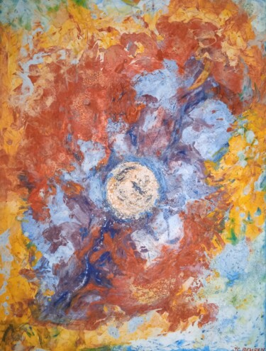 Peinture intitulée "parfums floraux" par Jean-Claude Bemben, Œuvre d'art originale, Huile Monté sur Châssis en bois