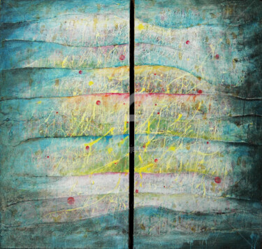Pintura titulada "T194 Ibrahim Maalou…" por Jean-Claude Bertrand, Obra de arte original, Acrílico Montado en Bastidor de cam…