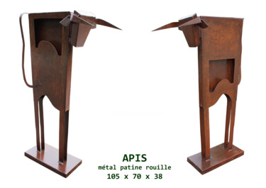 Sculpture titled "APIS" by Jean Claude Causse, Original Artwork, Metals