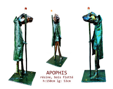 Sculpture titled "APOPHIS" by Jean Claude Causse, Original Artwork, Resin