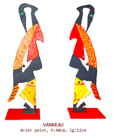 Γλυπτική με τίτλο "VANNEAU" από Jean Claude Causse, Αυθεντικά έργα τέχνης, Μέταλλα
