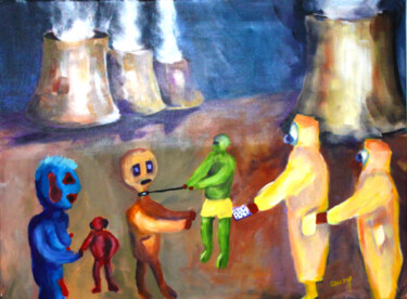 Pittura intitolato "Ma Centrale" da Jean Claude Causse, Opera d'arte originale, Acrilico