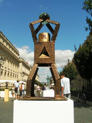 Skulptur mit dem Titel "BRENT dieu de l'éne…" von Jean Claude Causse, Original-Kunstwerk, Metalle