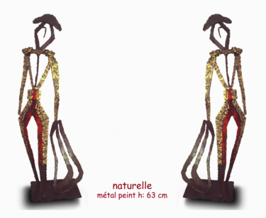 Skulptur mit dem Titel "Toréro Rouge" von Jean Claude Causse, Original-Kunstwerk, Metalle