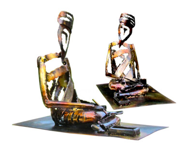 Sculpture intitulée "Le SCRIBE" par Jean Claude Causse, Œuvre d'art originale