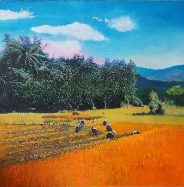 Painting titled "Lombok série Indoné…" by Jean Claude Colombano, Original Artwork, Oil