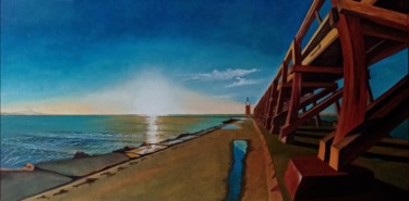 Peinture intitulée "Série océan 13" par Jean Claude Colombano, Œuvre d'art originale, Huile