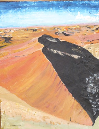 Pintura intitulada "Dune" por Jean Claude Colombano, Obras de arte originais, Óleo