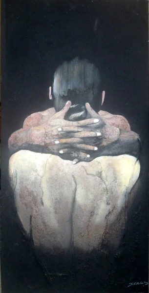 Malerei mit dem Titel "Intimité" von Jean Claude Colombano, Original-Kunstwerk, Acryl