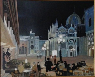Painting titled "Ambiance musicale s…" by Jean Claude Colombano, Original Artwork, Oil