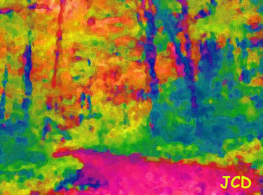 Digital Arts titled "Delightful forest" by Jean-Claude Delhaise, Original Artwork, Digital Painting