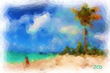 Digital Arts titled "Seascape in heaven" by Jean-Claude Delhaise, Original Artwork, Digital Painting