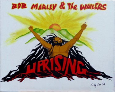 Painting titled "Bob Marley" by Slydes, Original Artwork, Acrylic