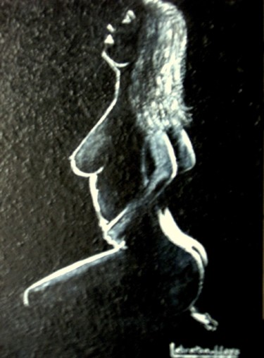 Peinture intitulée "Silouhette de  femm…" par Lebreton-Hays, Œuvre d'art originale, Huile
