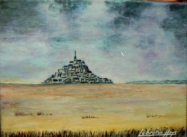 Painting titled "le Mont Saint-Miche…" by Lebreton-Hays, Original Artwork, Oil