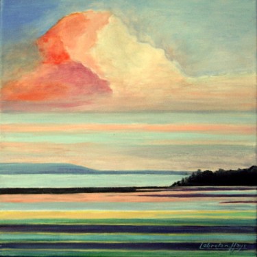 Peinture intitulée "Coucher de soleil f…" par Lebreton-Hays, Œuvre d'art originale, Huile