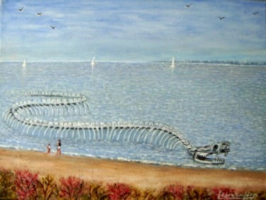 Peinture intitulée "le serpent de mer 4…" par Lebreton-Hays, Œuvre d'art originale, Acrylique