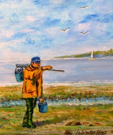 Peinture intitulée "le  pêcheur  de  mo…" par Lebreton-Hays, Œuvre d'art originale, Acrylique