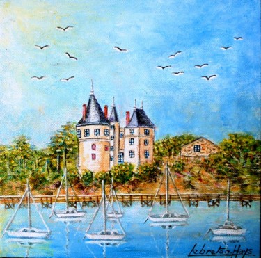 Painting titled "Le port  de  Pornic…" by Lebreton-Hays, Original Artwork, Acrylic