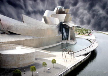 Fotografie getiteld "Guggenheim Bilbao" door Jean-Claude Mathier, Origineel Kunstwerk, Niet gemanipuleerde fotografie