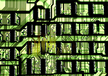 Digitale Kunst mit dem Titel "Electronique 1" von Jean-Claude Mathier, Original-Kunstwerk, Digitale Fotografie