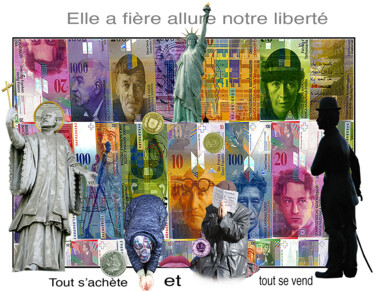 Digital Arts titled "La médiocrité démoc…" by Jean-Claude Mathier, Original Artwork, Photo Montage