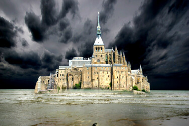 Arts numériques intitulée "Mont St Michel" par Jean-Claude Mathier, Œuvre d'art originale, Photographie numérique