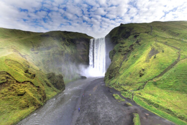 Fotografía titulada "Cascades d'Islande 1" por Jean-Claude Mathier, Obra de arte original, Fotografía digital