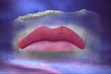 Arts numériques intitulée "Une bouche qui parle" par Jean-Claude Mathier, Œuvre d'art originale, Photographie numérique