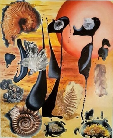Pintura titulada "Cénozoïque" por Jean Claude Michel, Obra de arte original, Acrílico Montado en Bastidor de camilla de made…