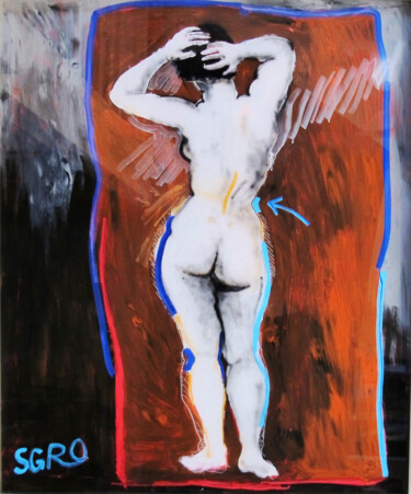 Malerei mit dem Titel "hommage à la femme…" von Jean-Claude Sgro, Original-Kunstwerk, Acryl Auf Keilrahmen aus Holz montiert