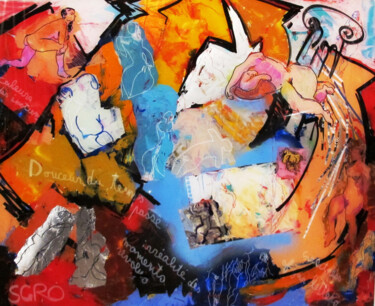 Schilderij getiteld "Emotional colors" door Jean-Claude Sgro, Origineel Kunstwerk, Acryl